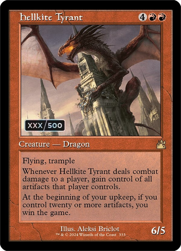 Hellkite Tyrant (Retro Frame) (Serial Numbered) (333) (Ravnica Remastered)