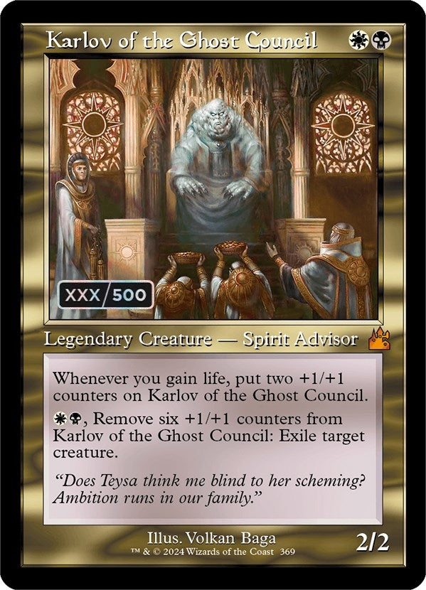 Karlov of the Ghost Council (Retro Frame) (Serial Numbered) (369) (Ravnica Remastered)