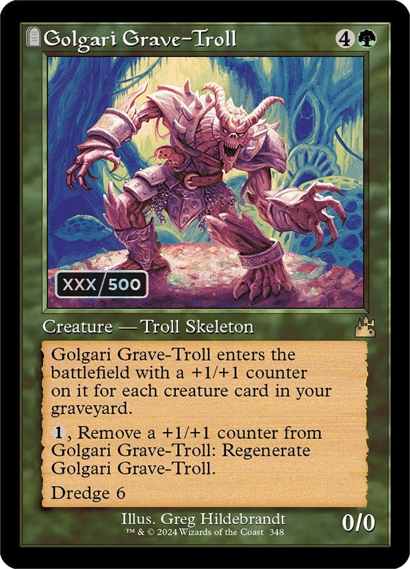 Golgari Grave-Troll (Retro Frame) (Serial Numbered) (348) (Ravnica Remastered)