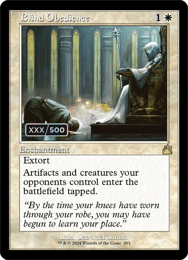 Blind Obedience (Retro Frame) (Serial Numbered) (303) (Ravnica Remastered)