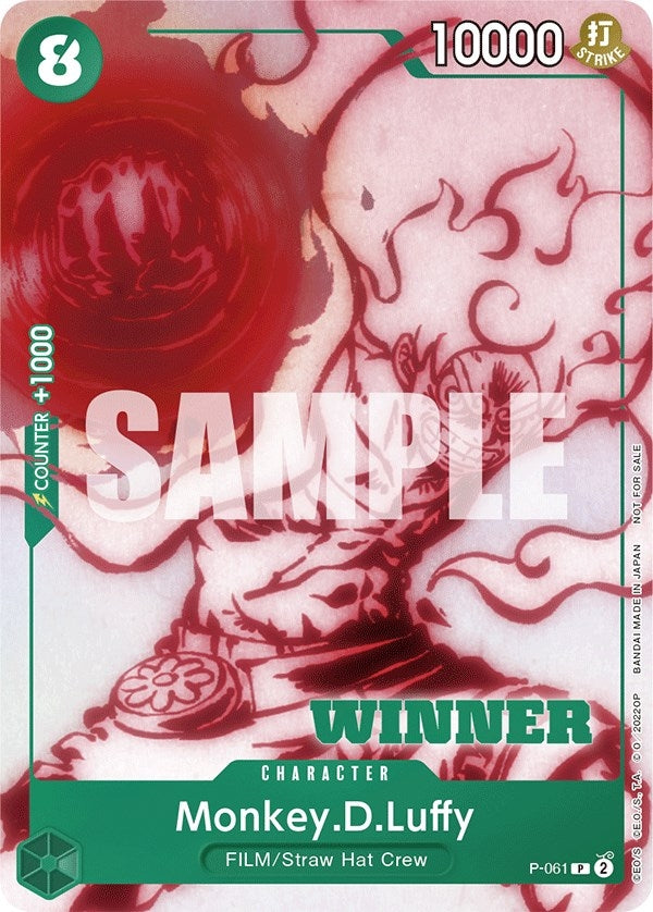 Image for Monkey.D.Luffy (Starter Deck 11: Uta Deck Battle) [Winner] (P-061) (One Piece Promotion Cards) - One Piece Card Game