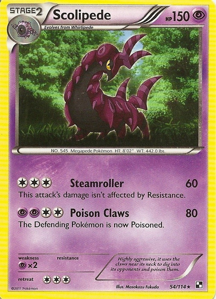 Image for Scolipede - 54/114 (Cracked Ice Holo) (54/114) (Blister Exclusives) - Pokemon