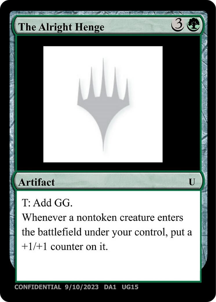 The Alright Henge (Un-Known Event Playtest Cards)