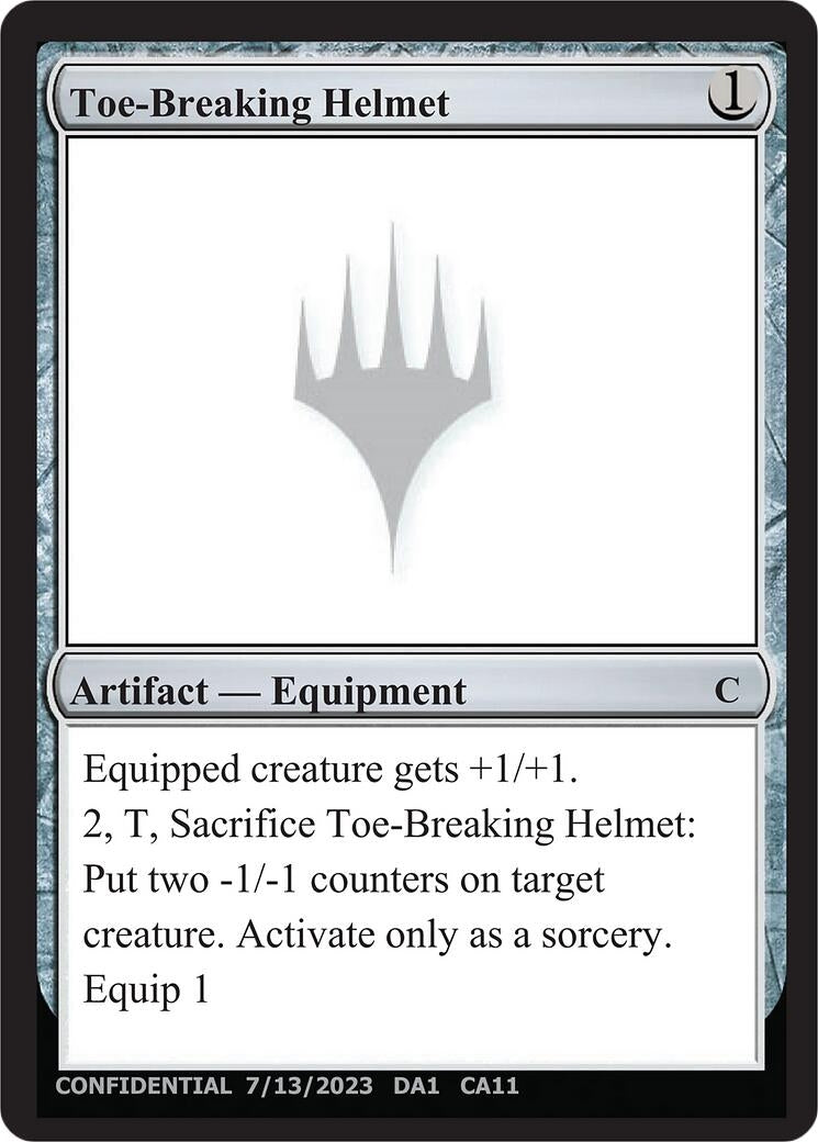 Toe-Breaking Helmet (Un-Known Event Playtest Cards)