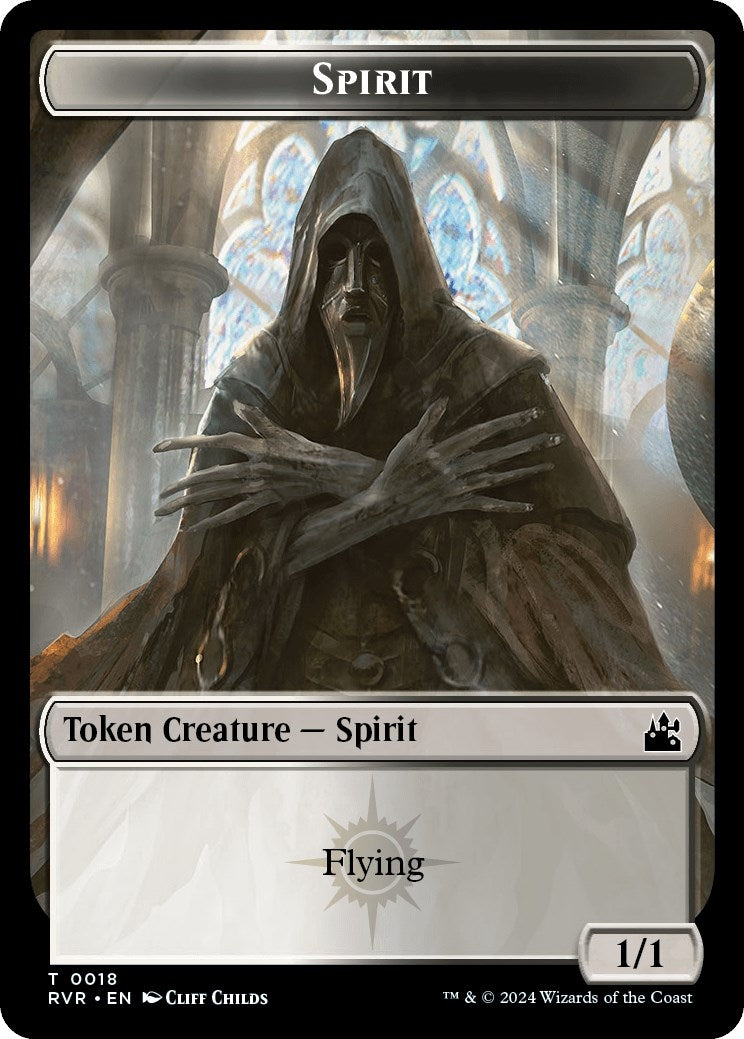 Spirit (0018) // Soldier Double-Sided Token (18 // 16) (Ravnica Remastered)