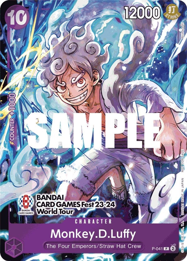 Image for Monkey.D.Luffy (041) (BANDAI CARD GAMES Fest 23-24 World Tour) (P-041) (One Piece Promotion Cards) - One Piece Card Game