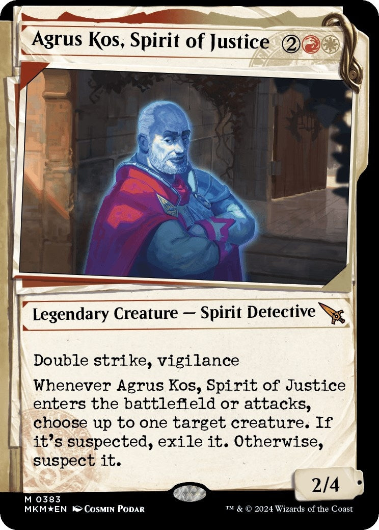 Agrus Kos, Spirit of Justice (Showcase) (Invisible Ink) (383) (Murders at Karlov Manor)