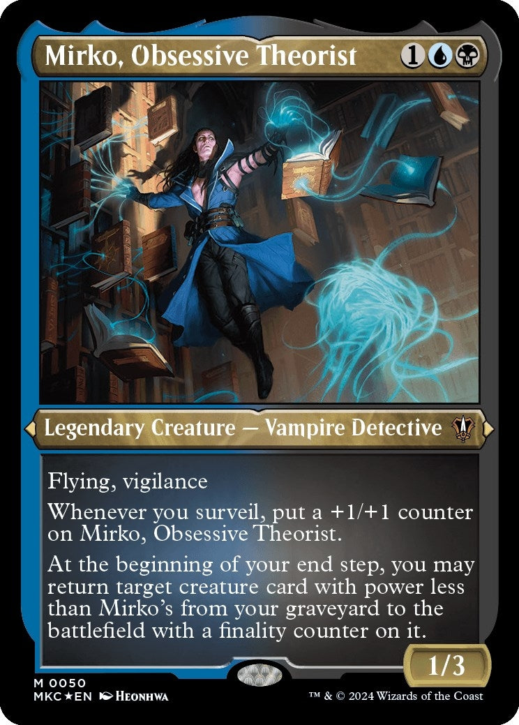 Mirko, Obsessive Theorist (Display Commander) - Thick Stock (50) (Commander: Murders at Karlov Manor)