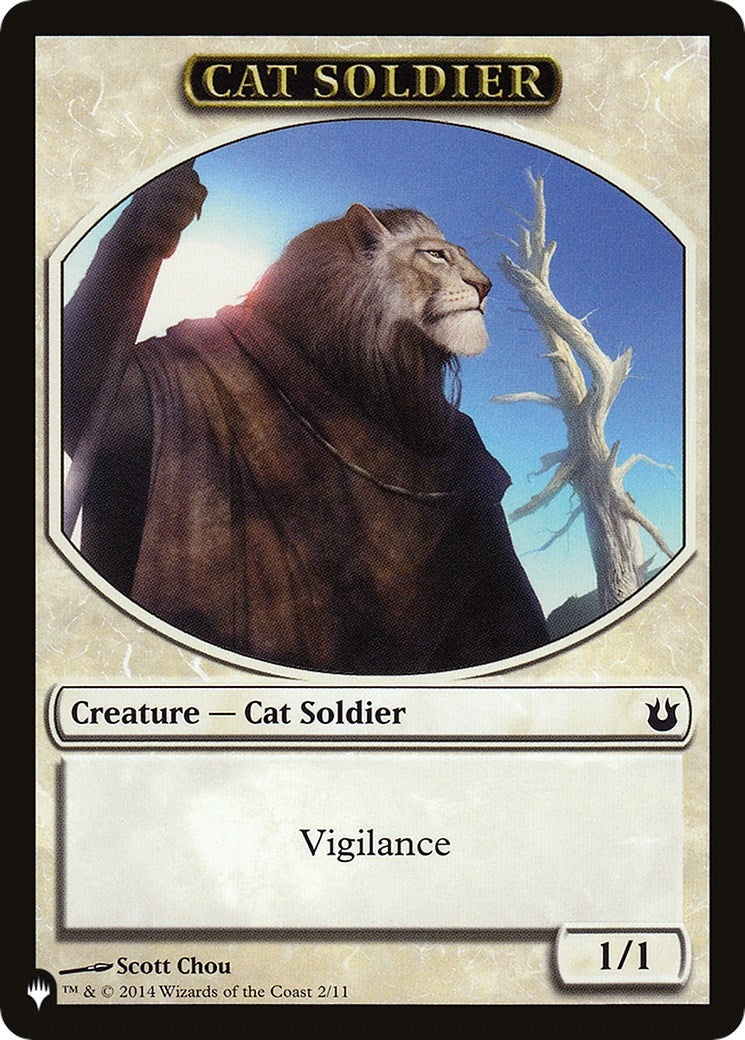 Cat Soldier // Warrior Double-Sided Token (2 // 17) (The List Reprints)