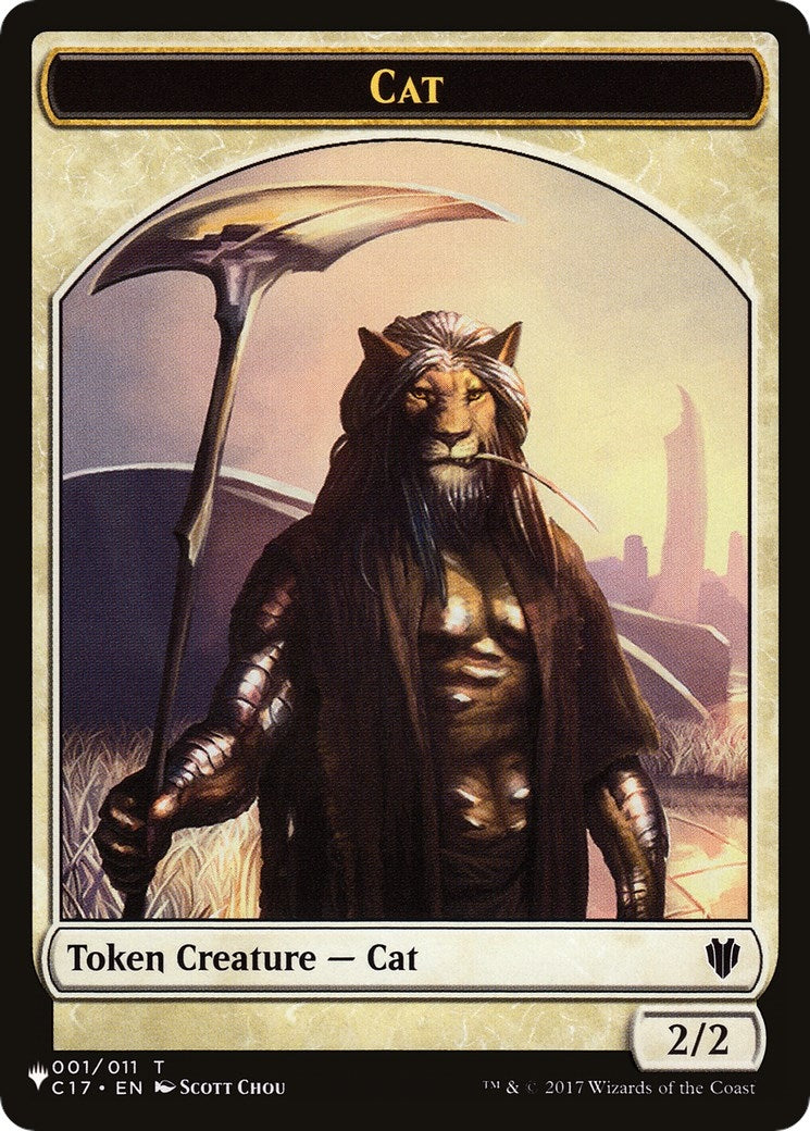 Cat (001) // Dog Double-Sided Token (1 // 10) (The List Reprints)