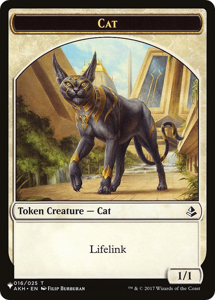Cat (016) // Dog Double-Sided Token (16 // 10) (The List Reprints)