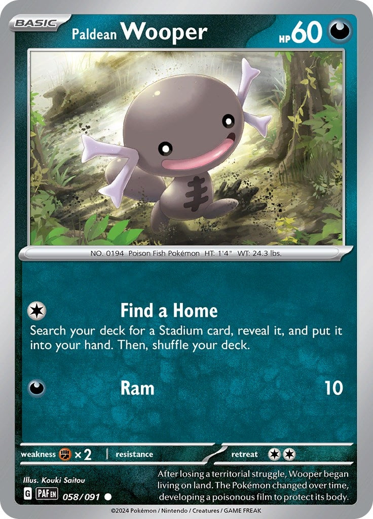 Image for Paldean Wooper (058/091) (SV: Paldean Fates) - Pokemon