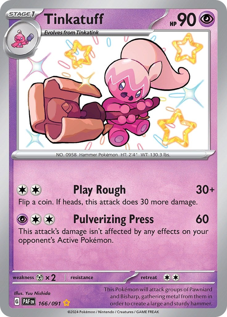 Image for Tinkatuff (166/091) (SV: Paldean Fates) - Pokemon