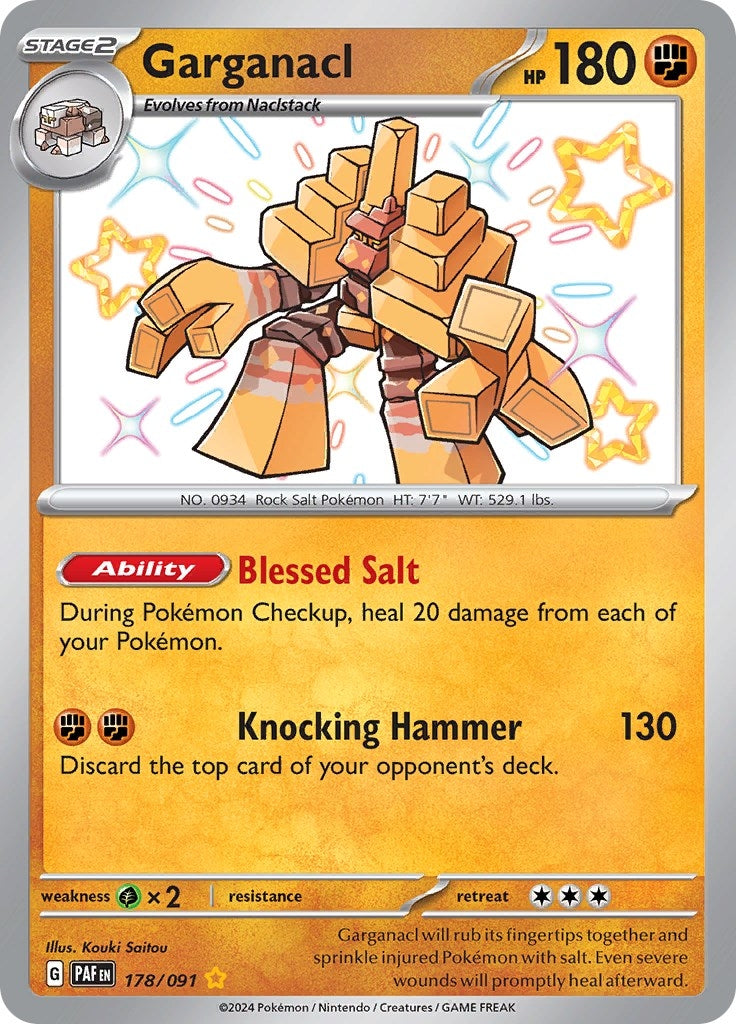 Image for Garganacl (178/091) (SV: Paldean Fates) - Pokemon
