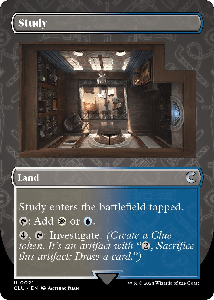 Study (Borderless) (21) (Ravnica: Clue Edition)