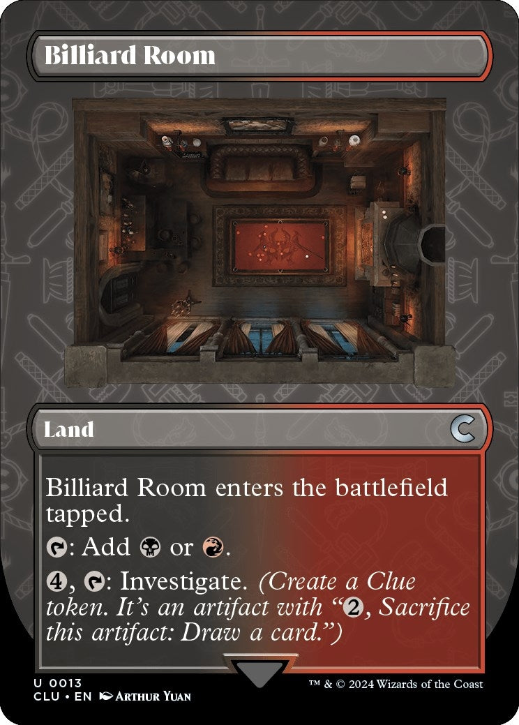 Billiard Room (Borderless) (13) (Ravnica: Clue Edition)