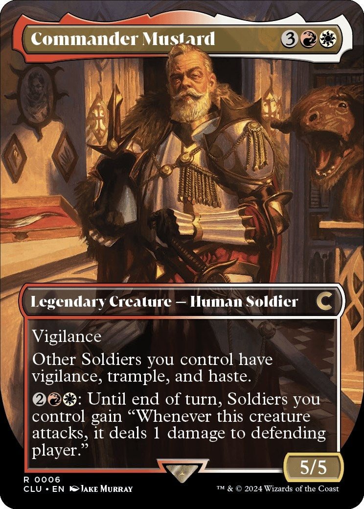 Commander Mustard (Borderless) (6) (Ravnica: Clue Edition)