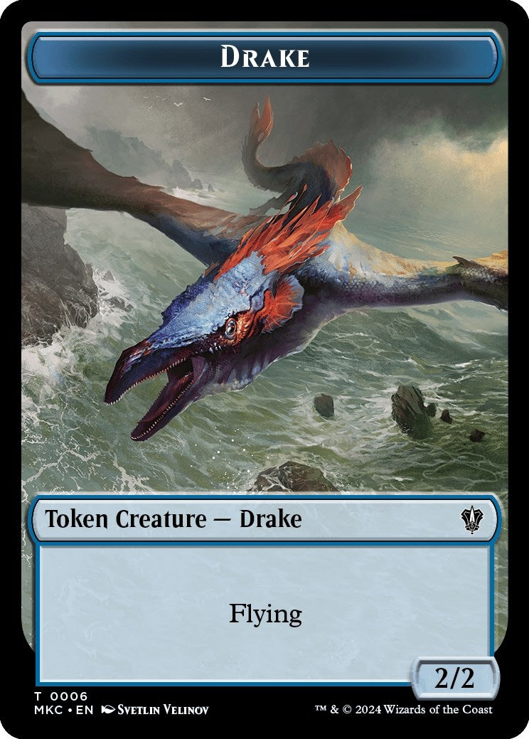 Drake // Cat Double-Sided Token (6 // 15) (Commander: Murders at Karlov Manor)