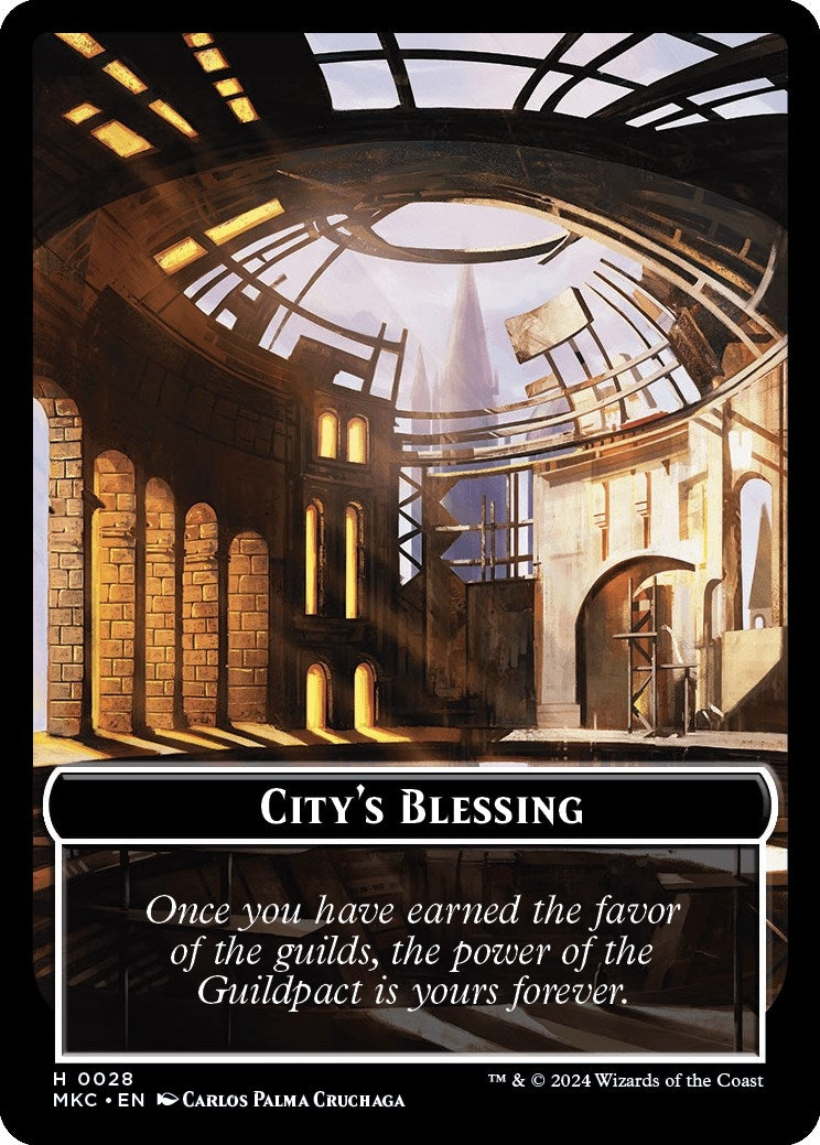 City's Blessing // Human Soldier Double-Sided Token (28 // 2) (Commander: Murders at Karlov Manor)