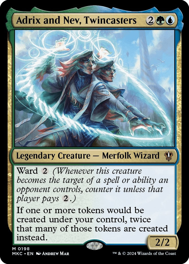 Adrix and Nev, Twincasters (198) (Commander: Murders at Karlov Manor)