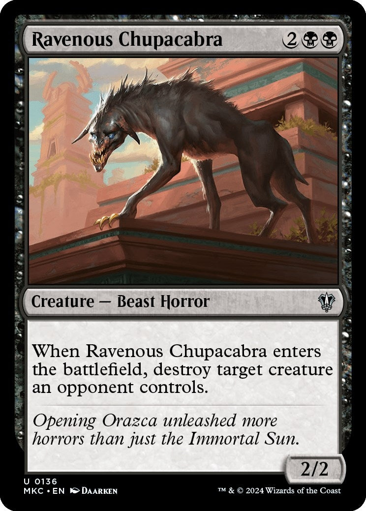 Ravenous Chupacabra (136) (Commander: Murders at Karlov Manor)