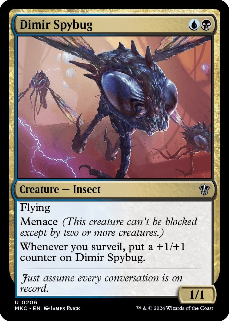 Dimir Spybug (206) (Commander: Murders at Karlov Manor)