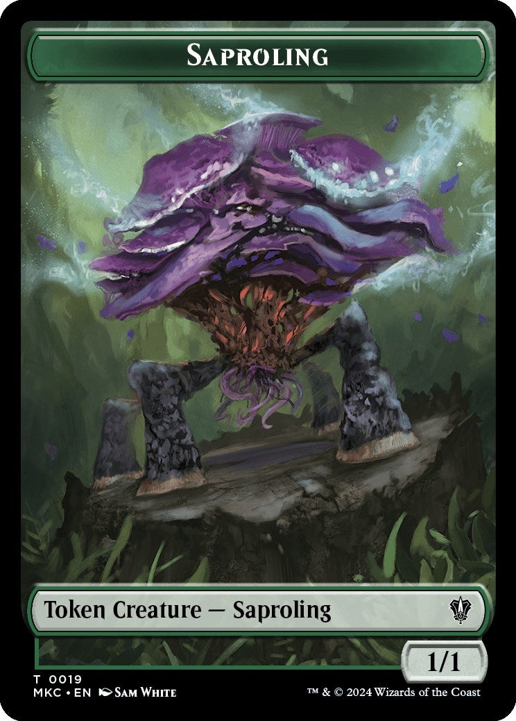 Saproling // Manifest Double-Sided Token (19 // 29) (Commander: Murders at Karlov Manor)