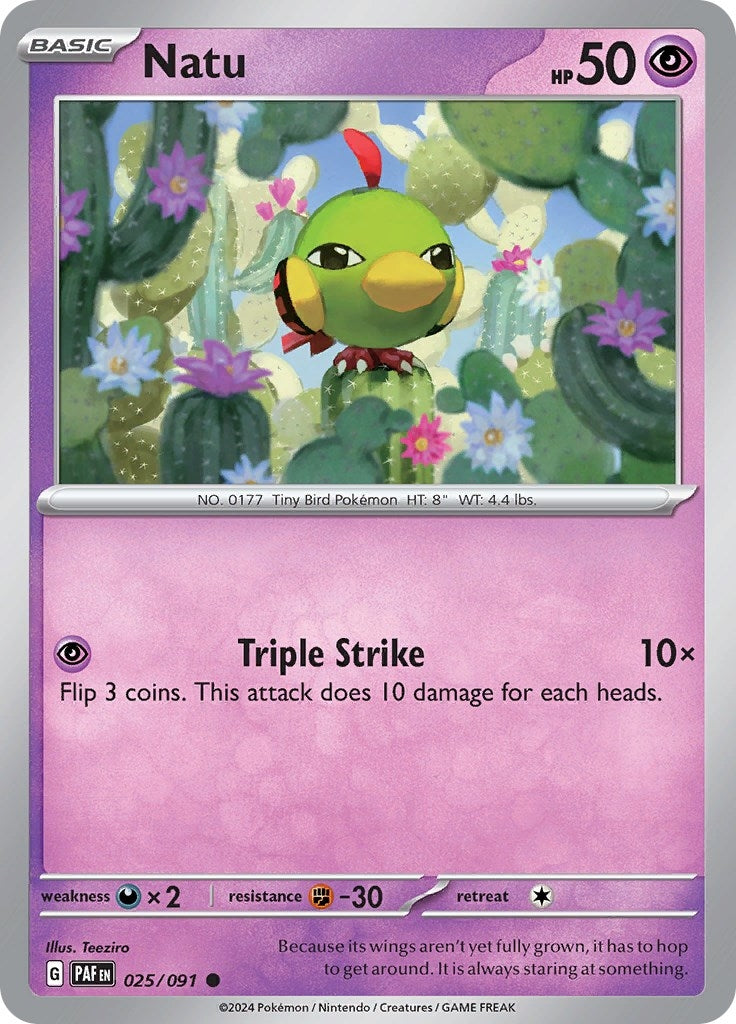 Image for Natu (025/091) (SV: Paldean Fates) - Pokemon