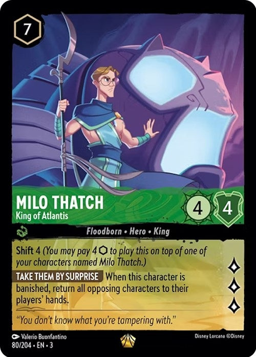 Image for Milo Thatch - King of Atlantis (80/204) (Into the Inklands) - Disney Lorcana