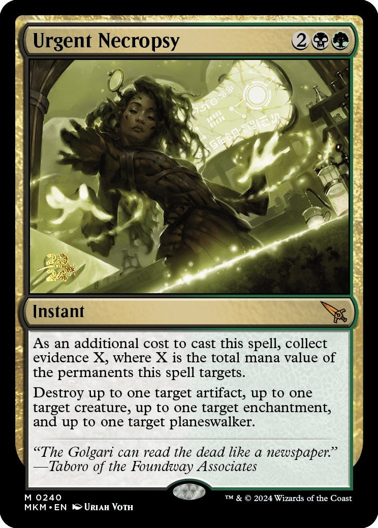 Urgent Necropsy (240) (Prerelease Cards)