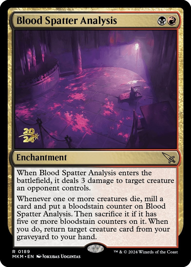 Blood Spatter Analysis (189) (Prerelease Cards)