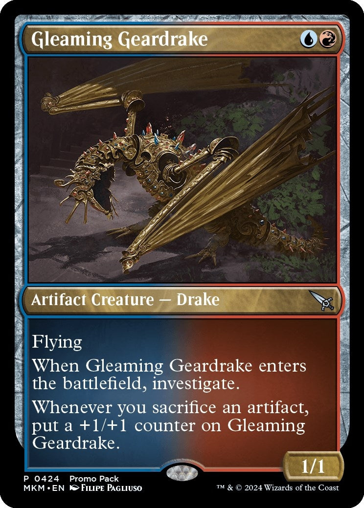 Gleaming Geardrake (424) (Promo Pack: Murders at Karlov Manor)