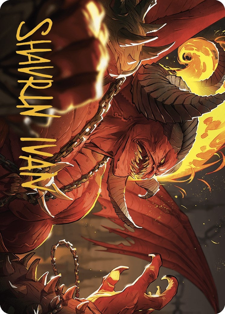 Rakdos, Patron of Chaos Art Card (45/49) (Gold-Stamped Signature) (45) (Art Series: Murders at Karlov Manor)