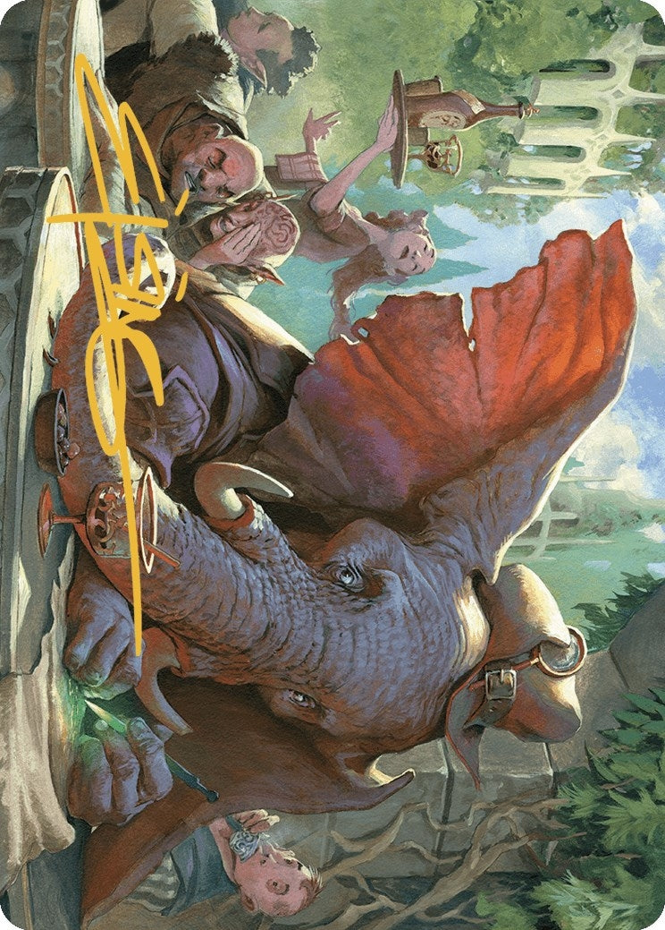 Loxodon Eavesdropper Art Card (Gold-Stamped Signature) (15) (Art Series: Murders at Karlov Manor)
