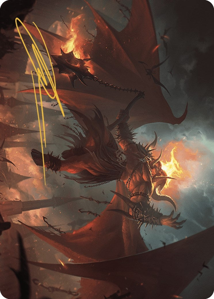 Rakdos, Patron of Chaos Art Card (22/49) (Gold-Stamped Signature) (22) (Art Series: Murders at Karlov Manor)