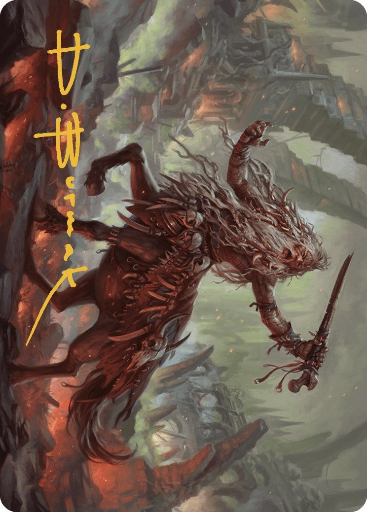 Yarus, Roar of the Old Gods Art Card (24/49) (Gold-Stamped Signature) (24) (Art Series: Murders at Karlov Manor)