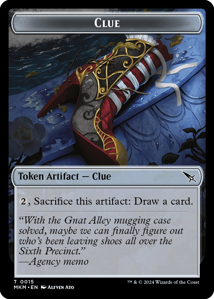 Clue (0015) // A 0042 Double-Sided Token (15 // 42) (Murders at Karlov Manor)
