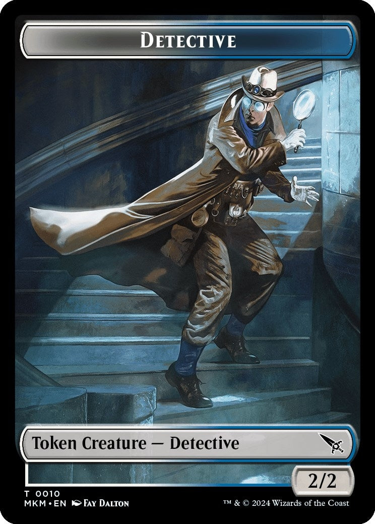 Detective // Merfolk Double-Sided Token (10 // 3) (Murders at Karlov Manor)