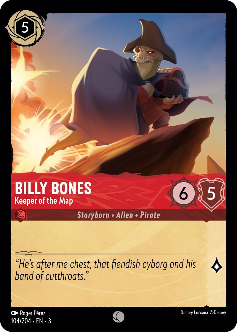 Image for Billy Bones - Keeper of the Map (104/204) (Into the Inklands) - Disney Lorcana