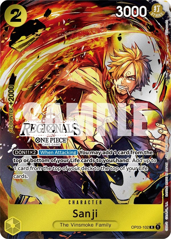 Image for Sanji (Online Regional 2024) [Participant] (OP03-102) (One Piece Promotion Cards) - One Piece Card Game