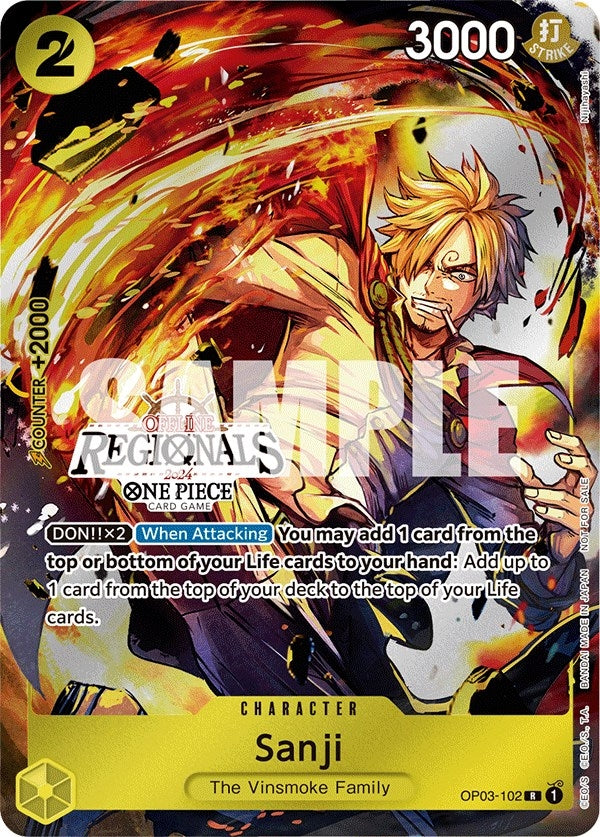 Image for Sanji (Offline Regional 2024) [Participant] (OP03-102) (One Piece Promotion Cards) - One Piece Card Game