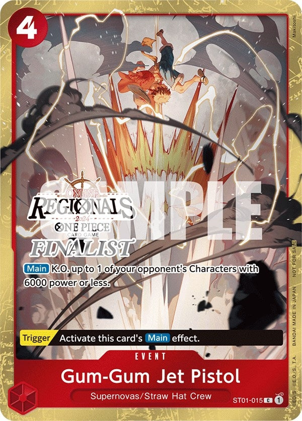 Image for Gum-Gum Jet Pistol (Online Regional 2024) [Finalist] (ST01-015) (One Piece Promotion Cards) - One Piece Card Game