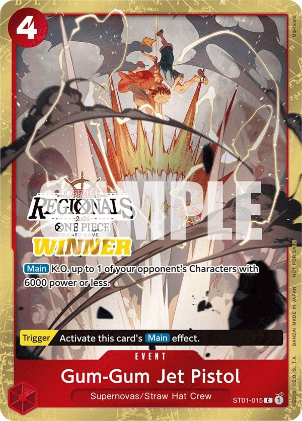 Image for Gum-Gum Jet Pistol (Offline Regional 2024) [Winner] (ST01-015) (One Piece Promotion Cards) - One Piece Card Game