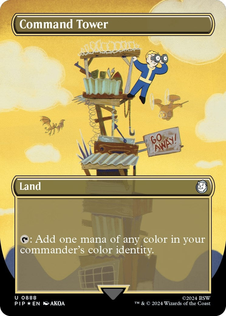 Command Tower (Borderless) (Surge Foil) (888) (Universes Beyond: Fallout)