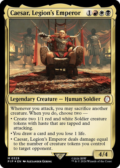 Caesar, Legion's Emperor (Surge Foil) (529) (Universes Beyond: Fallout)