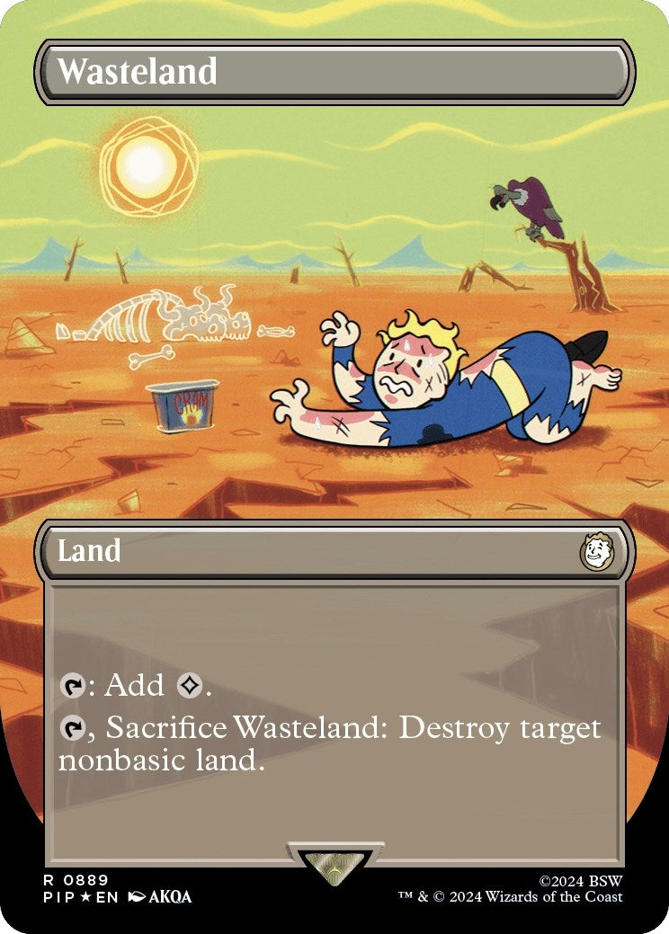 Image for Wasteland (Borderless) (Surge Foil) (889) - Magic: The Gathering