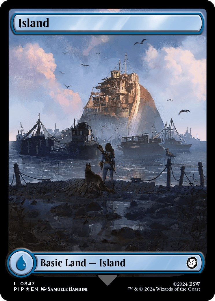Island (0847) (Surge Foil) (847) (Universes Beyond: Fallout)