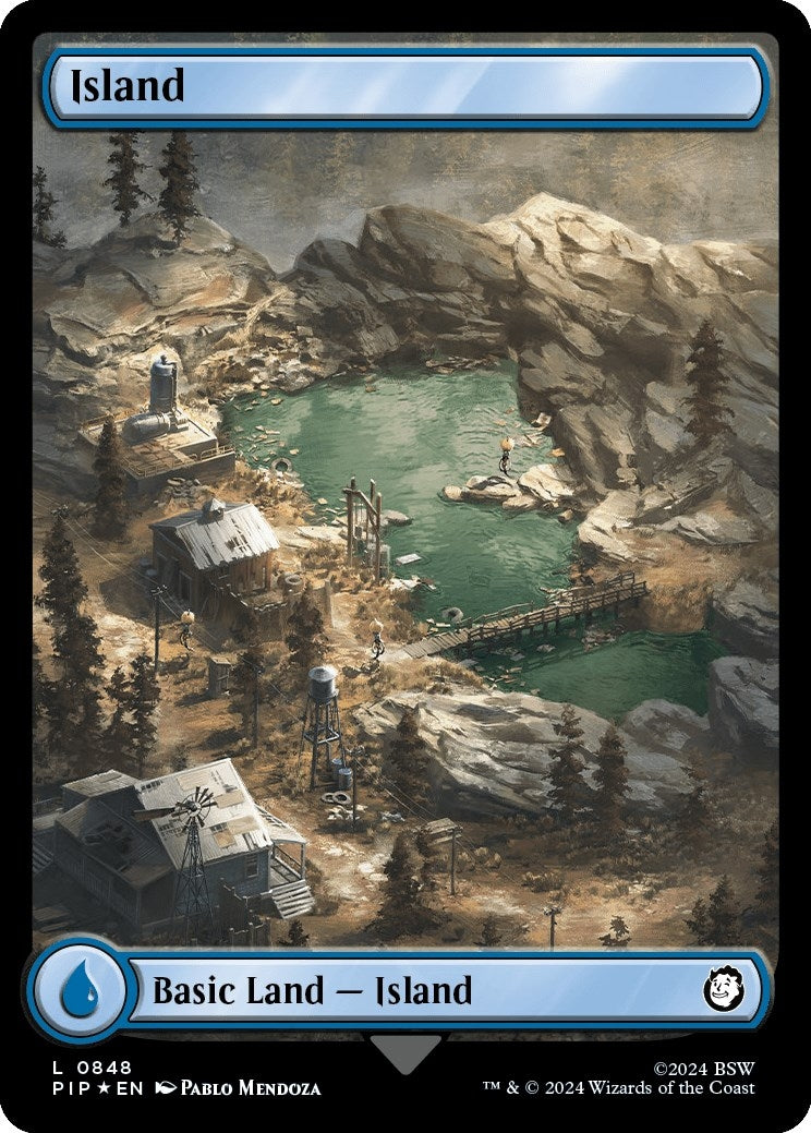 Island (0848) (Surge Foil) (848) (Universes Beyond: Fallout)