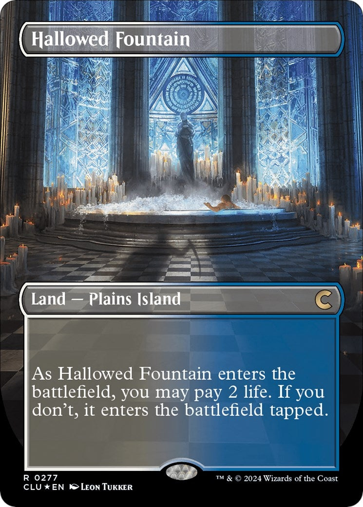 Hallowed Fountain (Borderless) (277) (Ravnica: Clue Edition)