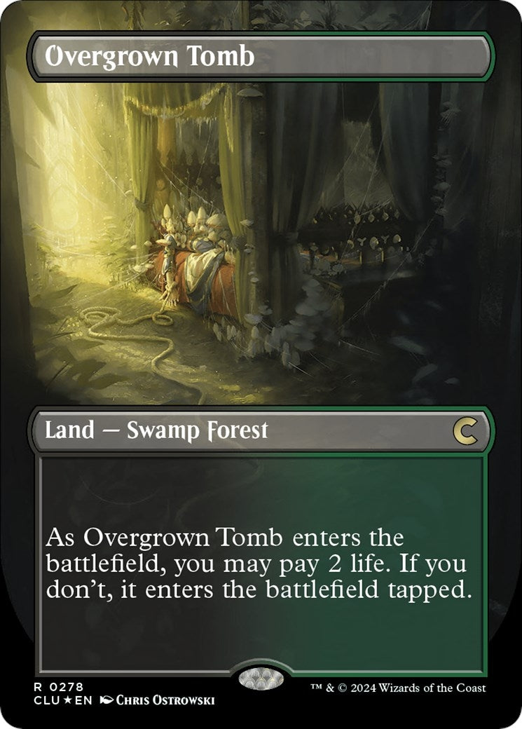Overgrown Tomb (Borderless) (278) (Ravnica: Clue Edition)